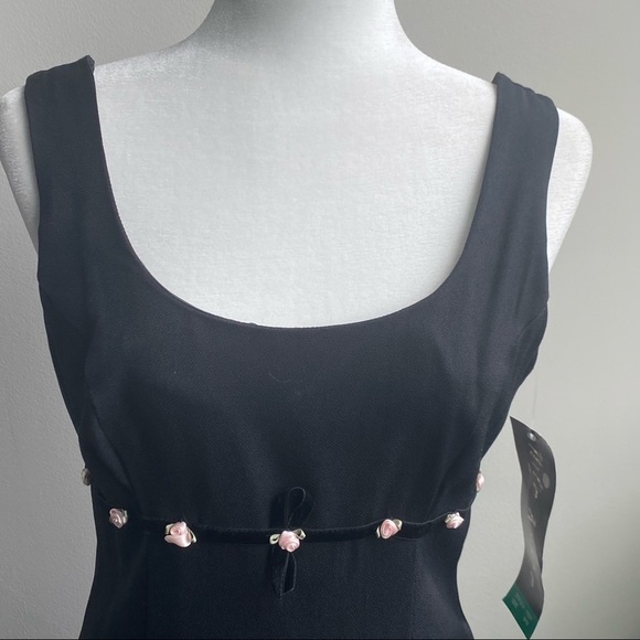Nite Kraze Black Sleeveless Vintage 90's Dress 10 - Picture 5 of 14
